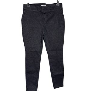 Lane Bryant Jeans Womens Size 16 Black Jegging Pull On High Rise Sparkle Stretch